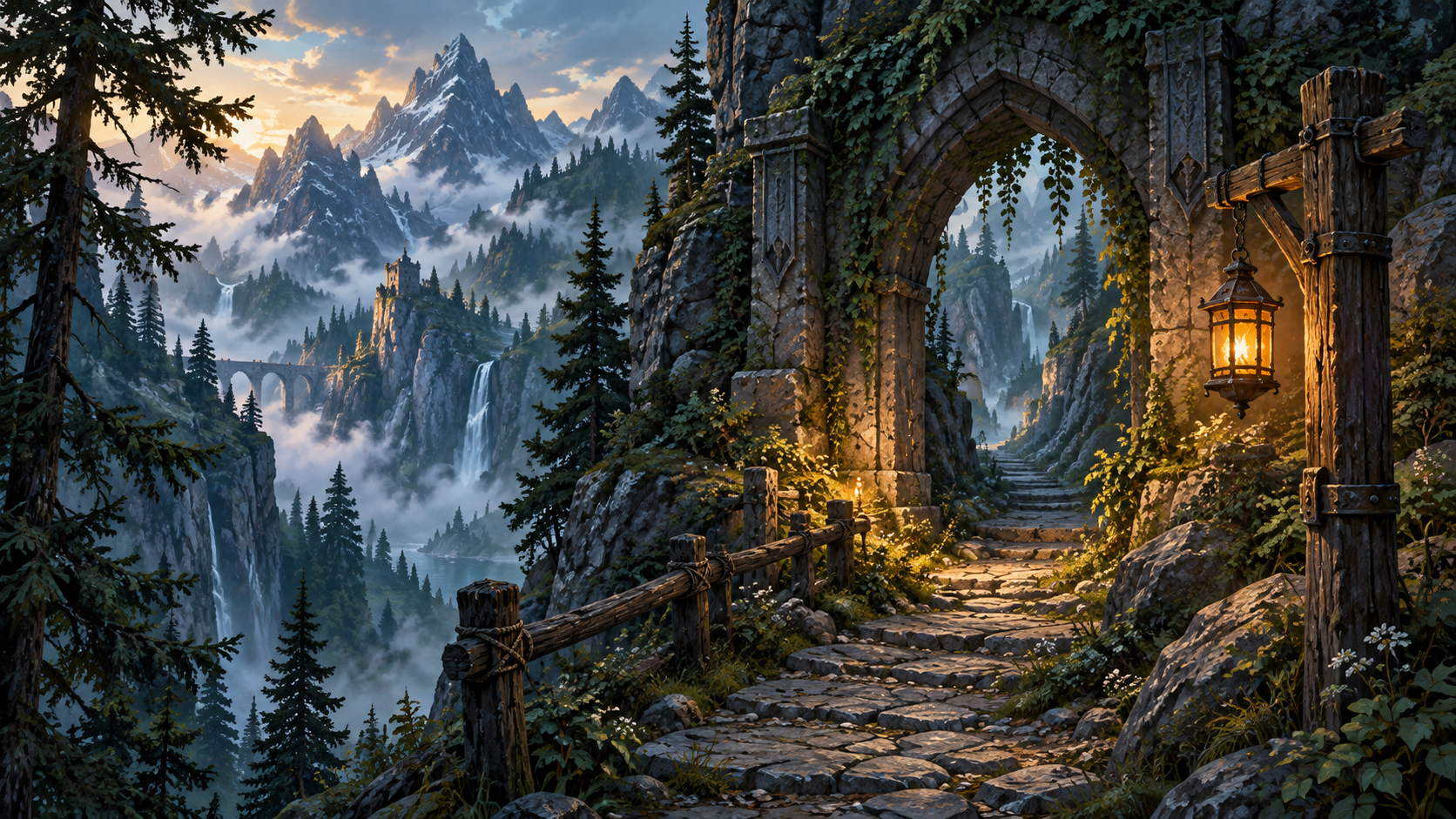 Original fantasy dungeon illustration; not a game screenshot